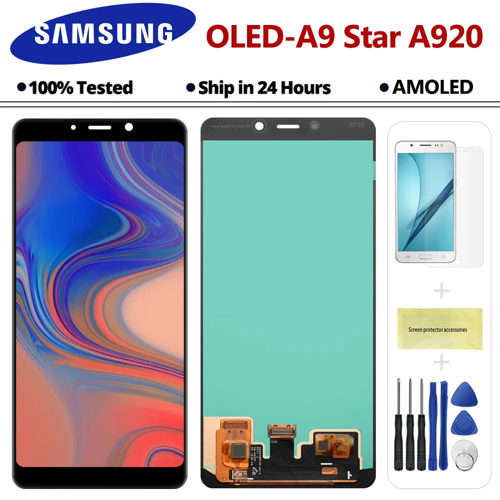 ЖК дисплей 6 3 "для Samsung A9 2018 A920 в сборе с сенсорным экраном и дигитайзером для Galaxy