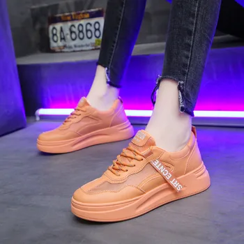 Women Fashion Sneakers Platform Chunky Casual Shoes Lace Up Brand Old Dad Shoes Woman Summer Mesh Vulcanized Shoes White Orange 
Women Fashion Sneakers Platform Chunky Casual Shoes Lace Up Brand Old Dad Shoes Woman Summer Mesh Vulcanized Shoes White Orange