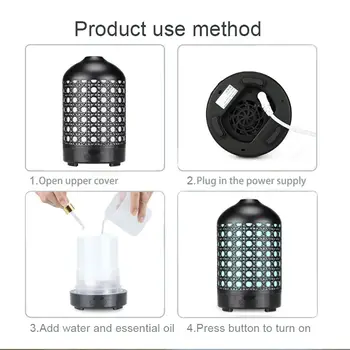 100ml 7 Colors LED Electric Ultrasonic Aroma Humidifier Essential Oil Diffuser for Home Office Use Y98B
100ml 7 Colors LED Electric Ultrasonic Aroma Humidifier Essential Oil Diffuser for Home Office Use Y98B
