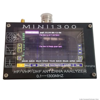 UV + HF Mini1300 4.3" Touch LCD 0.1-1300MHz 13.GHz HF/VHF/UHF ANT SWR Antenna Analyzer Meter + Rechargeable batery
UV + HF Mini1300 4.3" Touch LCD 0.1-1300MHz 13.GHz HF/VHF/UHF ANT SWR Antenna Analyzer Meter + Rechargeable batery