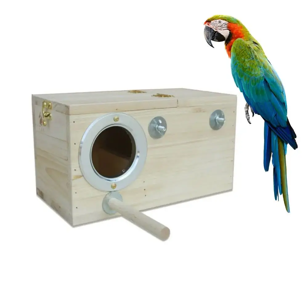 

Parakeet Nest Box Bird House Budgie Wood Breeding For Lovebirds Parrot Mating Nesting Box Bird Natural Cage Cockatiel Gouldian