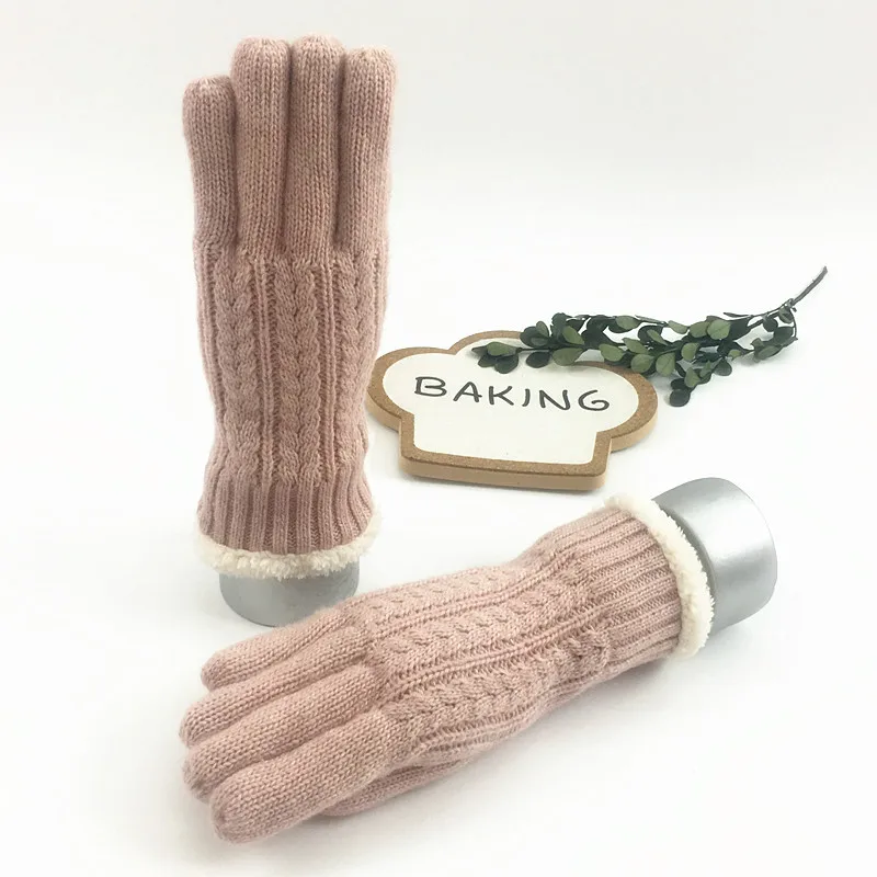 Women Solid Wool Knitted Gloves with Faux Fur Lining Ladies Girls Soft Warm Winter Mittens Female Thick Gloves 3 Pairs/ lot
Women Solid Wool Knitted Gloves with Faux Fur Lining Ladies Girls Soft Warm Winter Mittens Female Thick Gloves 3 Pairs/ lot