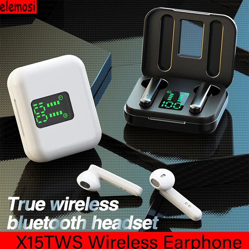 elemosi X15TWS Wireless Bluetooth Earphone Bluetooth Headset 5.0 Wireless Charging True Sound Quality Smart Touch waterproof
elemosi X15TWS Wireless Bluetooth Earphone Bluetooth Headset 5.0 Wireless Charging True Sound Quality Smart Touch waterproof