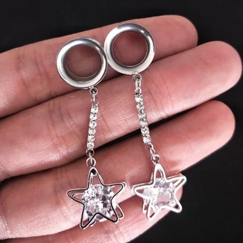 Pair Crystal Star Pendant Ear Plugs and Tunnel Ear Gauges Flesh Tunnel Steel Body Piercing Expander Expansion 10mm Ear Reamer
Pair Crystal Star Pendant Ear Plugs and Tunnel Ear Gauges Flesh Tunnel Steel Body Piercing Expander Expansion 10mm Ear Reamer