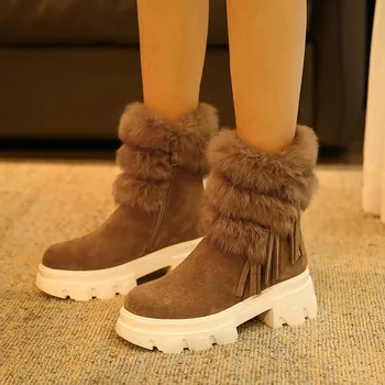 Women boots winter shoes woman warm plush ladies snow boots round toe platform chunky heels zipper fur 2020 trend ankle boots
Women boots winter shoes woman warm plush ladies snow boots round toe platform chunky heels zipper fur 2020 trend ankle boots