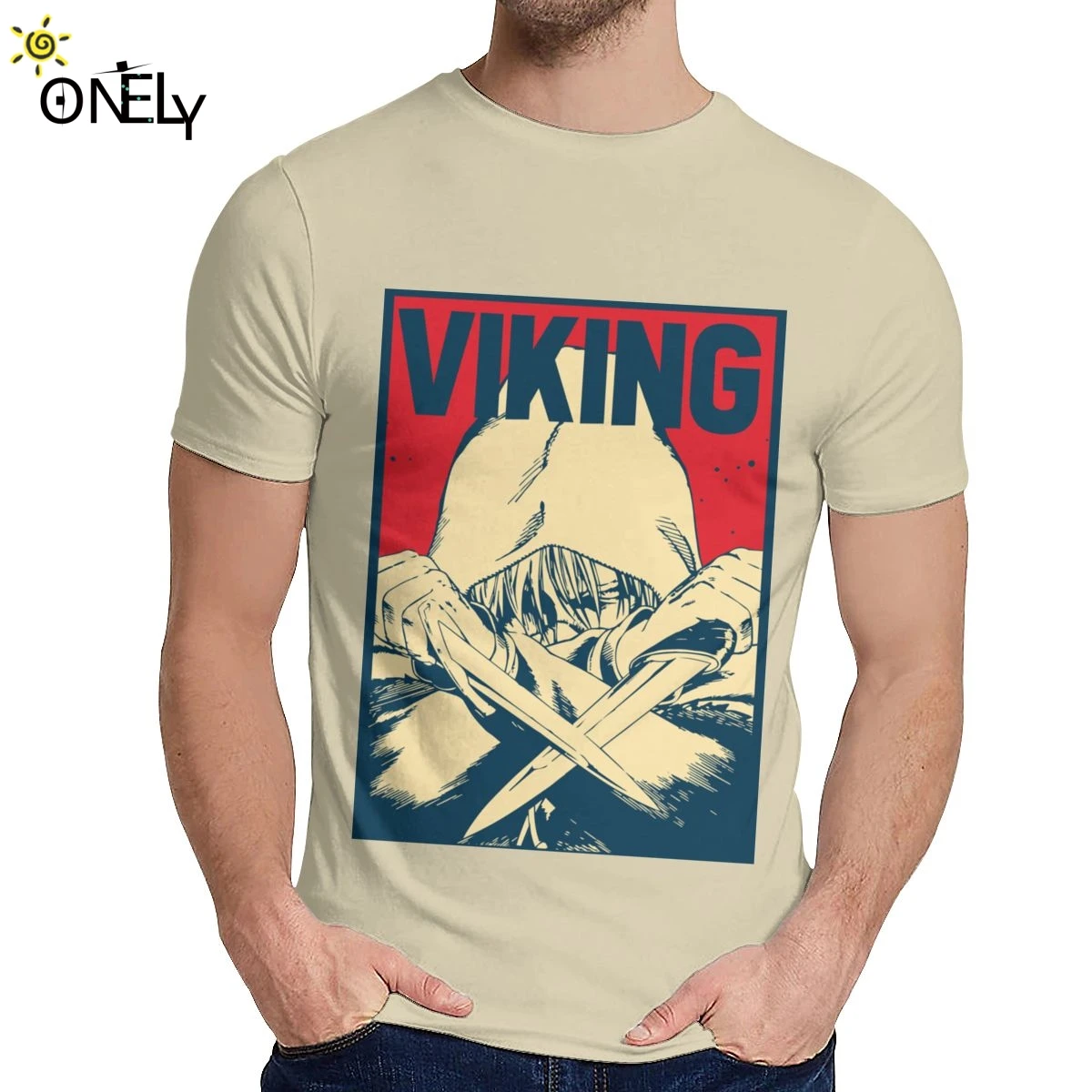 Мужская футболка Thorfinn Vinland Saga Аниме хлопок 2019 с круглым вырезом в стиле хип-хоп La