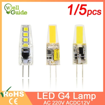 

1/5pcs LED G9 G4 Lamp bulb AC/DC 12V 220V 3W 6W 10W COB 2835SMD LED G4 G9 Dimmable Lamp replace Halogen Spotlight Chandelier