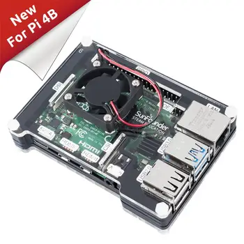 SunFounder Raspberry Pi 4 Case with Fan and Raspberry Pi Heatsinks, 6 Layers Acrylic Case for Raspberry 4 Model B/Pi 4b
SunFounder Raspberry Pi 4 Case with Fan and Raspberry Pi Heatsinks, 6 Layers Acrylic Case for Raspberry 4 Model B/Pi 4b