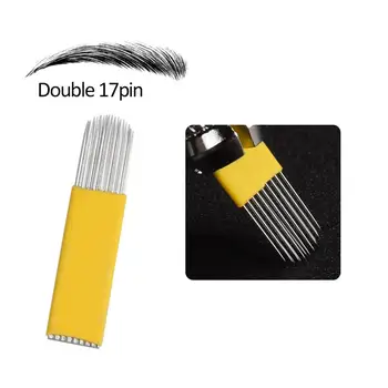 100Pcs 17 Pins U-Shape Tattoo Eyebrow Blades Needles for Semi Permanent Makeup
100Pcs 17 Pins U-Shape Tattoo Eyebrow Blades Needles for Semi Permanent Makeup