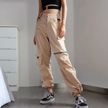 Women Cargo Pants High Waist Pants Loose Trousers Joggers Female Streetwear Sweatpants Pockets Knee Zipper Wide Leg Pants 
Women Cargo Pants High Waist Pants Loose Trousers Joggers Female Streetwear Sweatpants Pockets Knee Zipper Wide Leg Pants