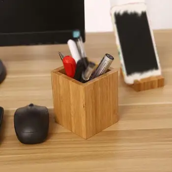 Bamboo Pen Pencil Holder Makeup Brush Storage Office Organizer Stationery Square Container Desktop M7P9 
Bamboo Pen Pencil Holder Makeup Brush Storage Office Organizer Stationery Square Container Desktop M7P9