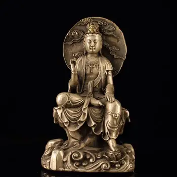 Chinese White copper hand-made Goddess of the moon Guanyin Buddha
Chinese White copper hand-made Goddess of the moon Guanyin Buddha