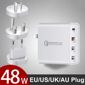 URVNS 48W Wall Adapter Type C USB PD Charger For iPhone 11 Pro Max XS MacBook Mobile Phone EU US UK AU Plug QC3.0 Quick Charger 
URVNS 48W Wall Adapter Type C USB PD Charger For iPhone 11 Pro Max XS MacBook Mobile Phone EU US UK AU Plug QC3.0 Quick Charger