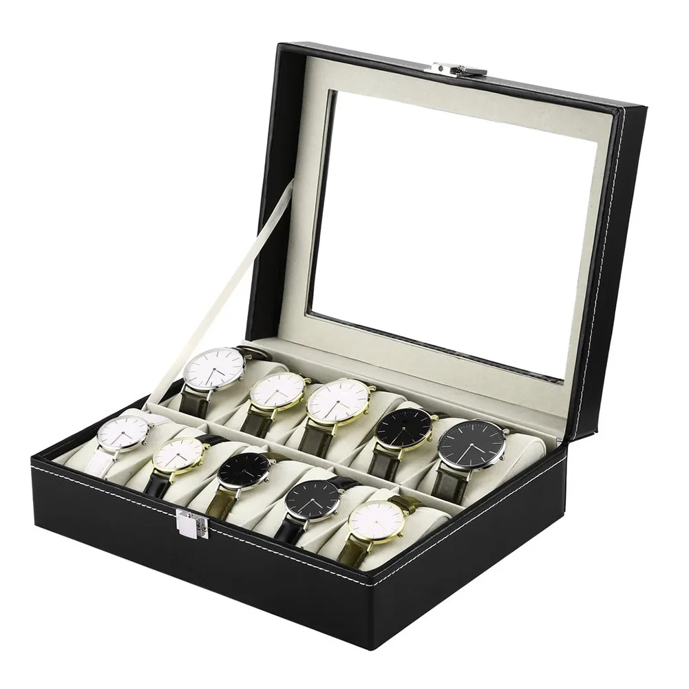 10 Grids Wristwatch Box Holder PU Leather Watch Box Watches Display Case Rectangle Jewelry Storage Boxes High Quality FO Sale
10 Grids Wristwatch Box Holder PU Leather Watch Box Watches Display Case Rectangle Jewelry Storage Boxes High Quality FO Sale