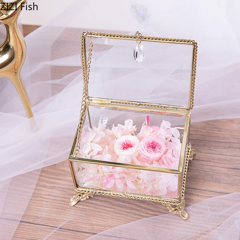 Transparent Glass Jewelry Storage Box Jewelry Display Box Jewelry Cosmetic Storage Box Modern Style Home Storage Tool
Transparent Glass Jewelry Storage Box Jewelry Display Box Jewelry Cosmetic Storage Box Modern Style Home Storage Tool