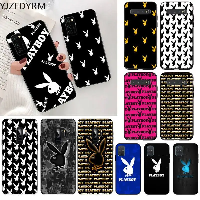 

YJZFDYRM luxury brand rabbit playboye Phone Case for Samsung S20 plus Ultra S6 S7 edge S8 S9 plus S10 5G lite 2020