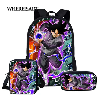 WHEREISART Cartoon School Bags for Teenagers Dragon Ball Printed 3pcs/set School Backpack Children Book Bag Boys Cool Satchel
WHEREISART Cartoon School Bags for Teenagers Dragon Ball Printed 3pcs/set School Backpack Children Book Bag Boys Cool Satchel