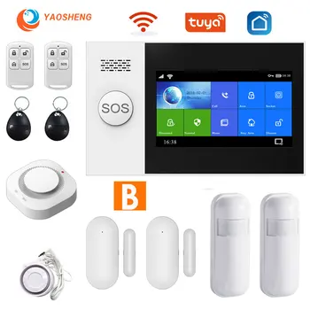 TUYA security alarm system for home Apps Control with smoke detector Door sensor smart House Wired wireless gsm alarm
TUYA security alarm system for home Apps Control with smoke detector Door sensor smart House Wired wireless gsm alarm