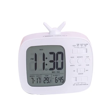 Cute Calendar Alarm Clock Led Smart Lcd Temperature Modern Mini Alarm Clock Light Battery Zegary Table Decoration Desk AE50AC
Cute Calendar Alarm Clock Led Smart Lcd Temperature Modern Mini Alarm Clock Light Battery Zegary Table Decoration Desk AE50AC