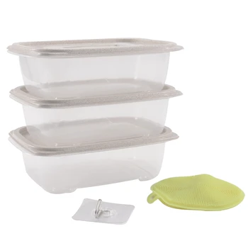 3 Reusable Plastic Storage Containers with Sealed Lids Stackable Meal Containers and Lunch Boxes for Microwave Ovens and Dishwas
3 Reusable Plastic Storage Containers with Sealed Lids Stackable Meal Containers and Lunch Boxes for Microwave Ovens and Dishwas