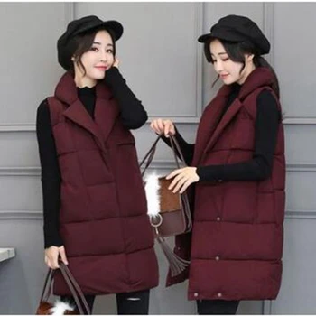 Brieuces Women Cotton Vest Winter Autumn 2020 New Female Sleeveless Waistcoat Hooded Warm Long Vest Solid Coat with Zipper
Brieuces Women Cotton Vest Winter Autumn 2020 New Female Sleeveless Waistcoat Hooded Warm Long Vest Solid Coat with Zipper