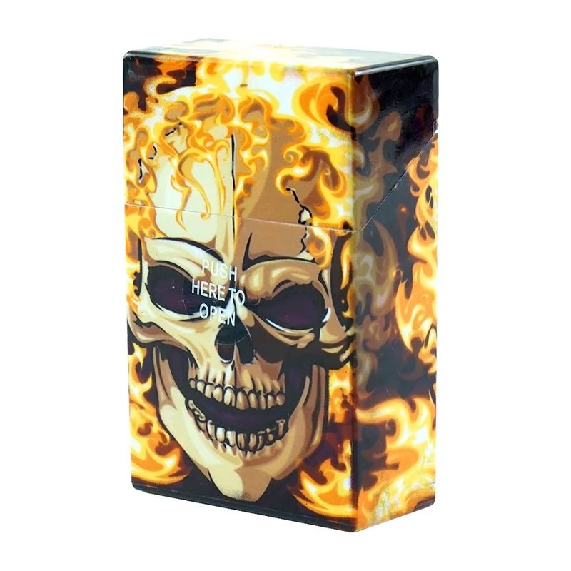 Plastic Cigarette Case Skull Design Tobacco Container Box portable Automatically Open The Lid Plastic Case
Plastic Cigarette Case Skull Design Tobacco Container Box portable Automatically Open The Lid Plastic Case