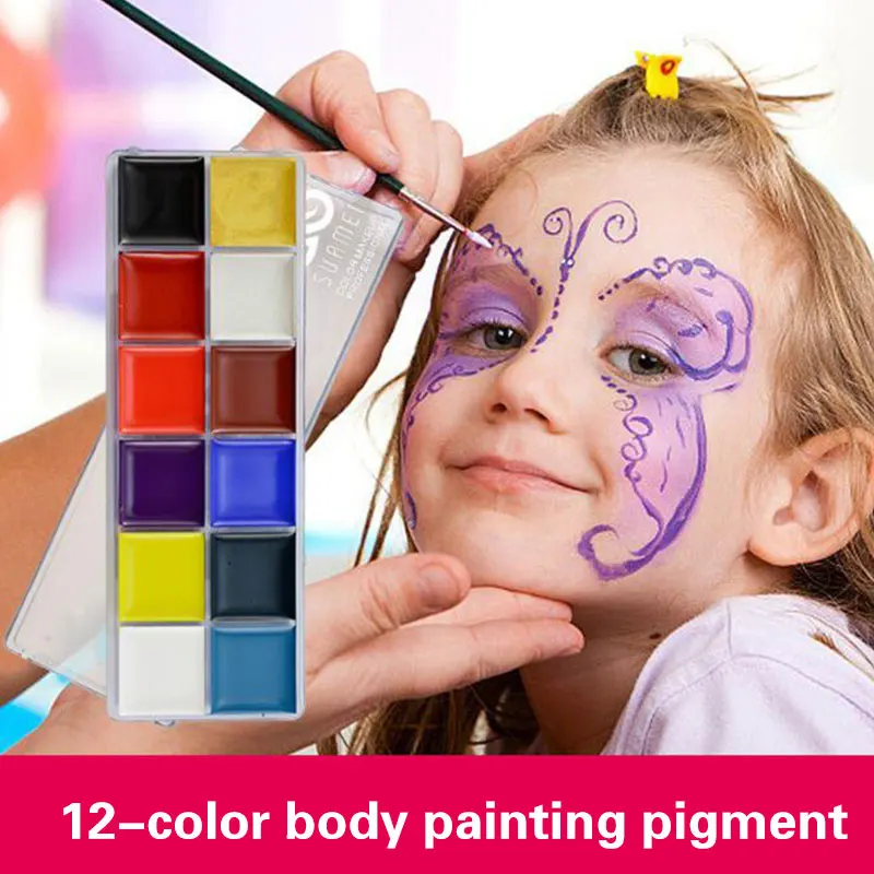 12-color Body Paint Cream Palette Non-toxic Body Face Pigment Painting Primer Body Art Water Soluble Body Paint Palette ForParty
12-color Body Paint Cream Palette Non-toxic Body Face Pigment Painting Primer Body Art Water Soluble Body Paint Palette ForParty
