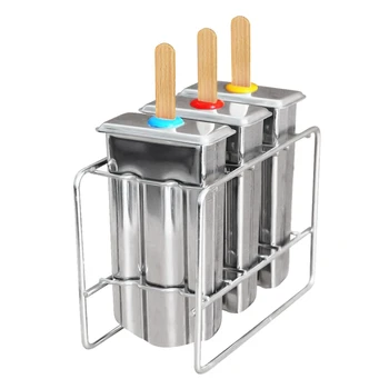 Set Of 3 Reusable Stainless Steel Popsicle Mold and Rack, Bpa Free Ice Maker Kit, Ice Lolly Moulds, Ice Cream Maker
Set Of 3 Reusable Stainless Steel Popsicle Mold and Rack, Bpa Free Ice Maker Kit, Ice Lolly Moulds, Ice Cream Maker