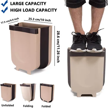 Hanging Trash Can Collapsible Small Garbage Waste Bin for Kitchen Cabinet Door HKS99
Hanging Trash Can Collapsible Small Garbage Waste Bin for Kitchen Cabinet Door HKS99