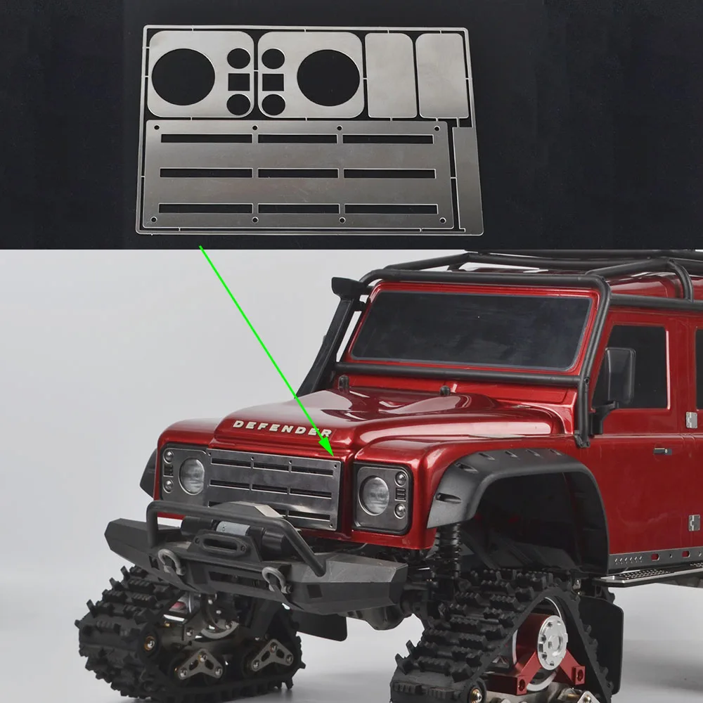 RC Crawler TRX4 Metal Front Grille Headlamp Proctive Cover for Traxxas TRX-4 Defender Simulation Parts
RC Crawler TRX4 Metal Front Grille Headlamp Proctive Cover for Traxxas TRX-4 Defender Simulation Parts