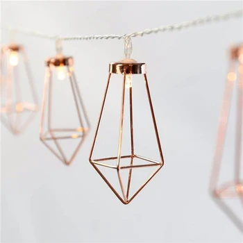 10/20 FT LED String Lights Diamond Lanterns Rose Gold Geometric Exclusive Led Fairy Lights with Battery Powered
10/20 FT LED String Lights Diamond Lanterns Rose Gold Geometric Exclusive Led Fairy Lights with Battery Powered