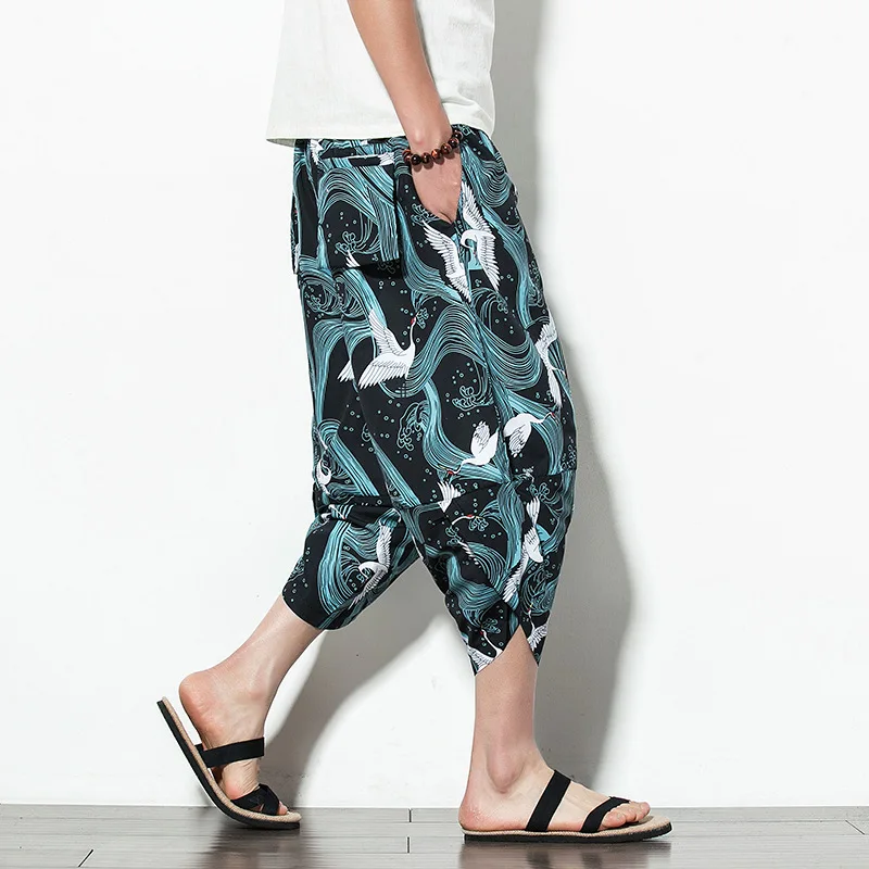 2019 Summer Chinese-style Printed Cropped Trousers Men's Loose And Plus-sized Nepal Capris Bloomers Shorts
2019 Summer Chinese-style Printed Cropped Trousers Men's Loose And Plus-sized Nepal Capris Bloomers Shorts