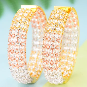 GODKITrendy Women Big Hoop Statement Earrings Luxury CZ Band Bar Mirco Cubic Zircon Earrings indian Dubai Wedding Jewelry 2019
GODKITrendy Women Big Hoop Statement Earrings Luxury CZ Band Bar Mirco Cubic Zircon Earrings indian Dubai Wedding Jewelry 2019