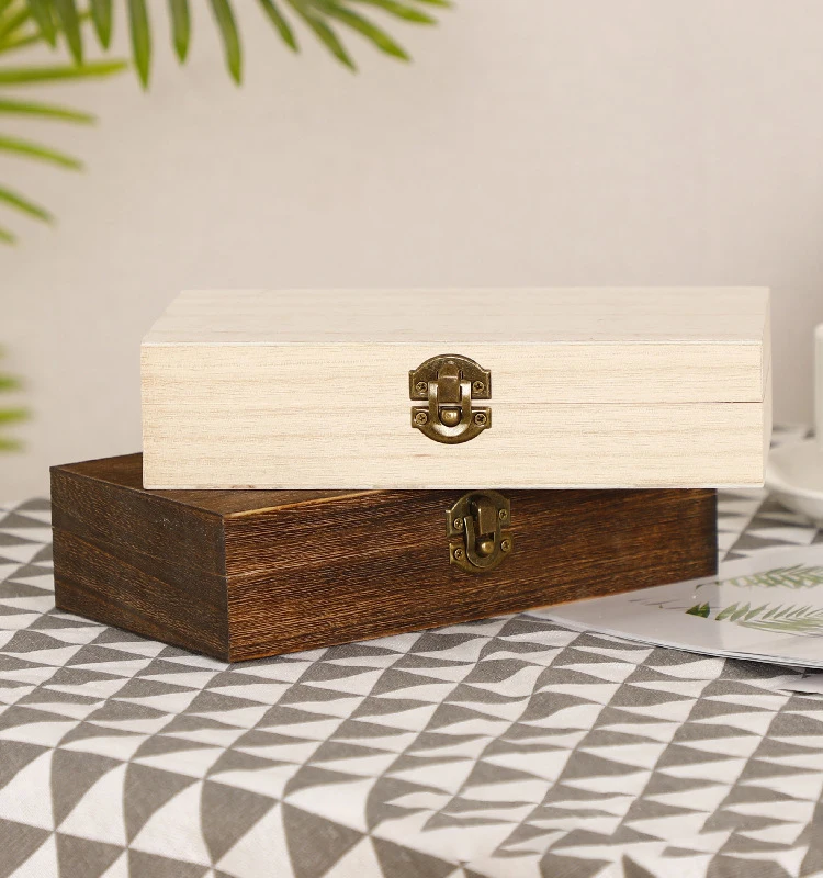 Handmade Craft Retro Jewelry Box Wood Clamshell Storage Box Desktop Lock Catch Jewelry Gift Storage Case Sundries Organizer
Handmade Craft Retro Jewelry Box Wood Clamshell Storage Box Desktop Lock Catch Jewelry Gift Storage Case Sundries Organizer