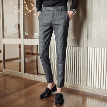 2019 Brand clothing Fashion Men's spring slim fit leisure suit pants/Male High quality pure cotton grid business Casual Trousers
2019 Brand clothing Fashion Men's spring slim fit leisure suit pants/Male High quality pure cotton grid business Casual Trousers