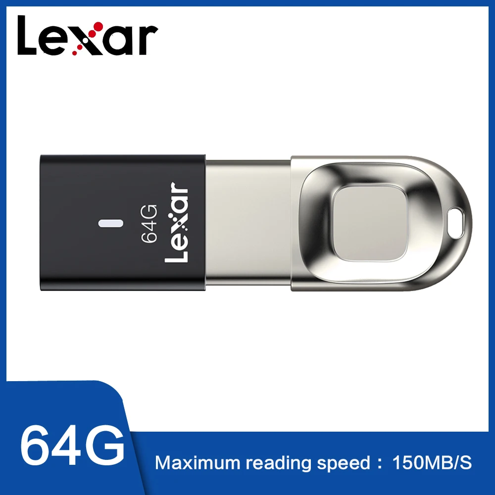 Lexar 32G 64G 128G USB3.0 U disk F35 reading speed 150MB/s metal fingerprint encryption U disk protection privacy and security
Lexar 32G 64G 128G USB3.0 U disk F35 reading speed 150MB/s metal fingerprint encryption U disk protection privacy and security