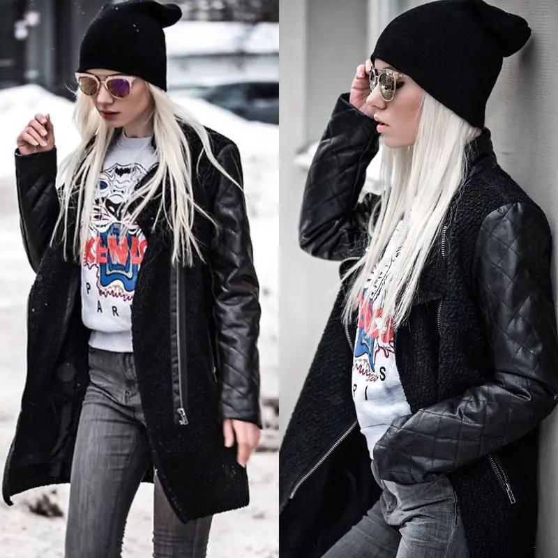 Women Trench Autumn Winter Fashion Quality Casual Coats Woman New PU Patchwork Ladies Slim Long Tops Europe Classics Clothing
Women Trench Autumn Winter Fashion Quality Casual Coats Woman New PU Patchwork Ladies Slim Long Tops Europe Classics Clothing