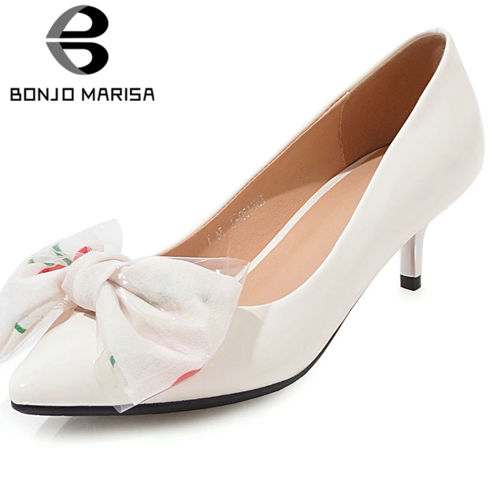 BONJOMARISA Spring New Ladies Office Elegant Med Thin Heels Pumps Cool Butterfly Knot Pumps Women OL Shallow Shoes Woman
BONJOMARISA Spring New Ladies Office Elegant Med Thin Heels Pumps Cool Butterfly Knot Pumps Women OL Shallow Shoes Woman