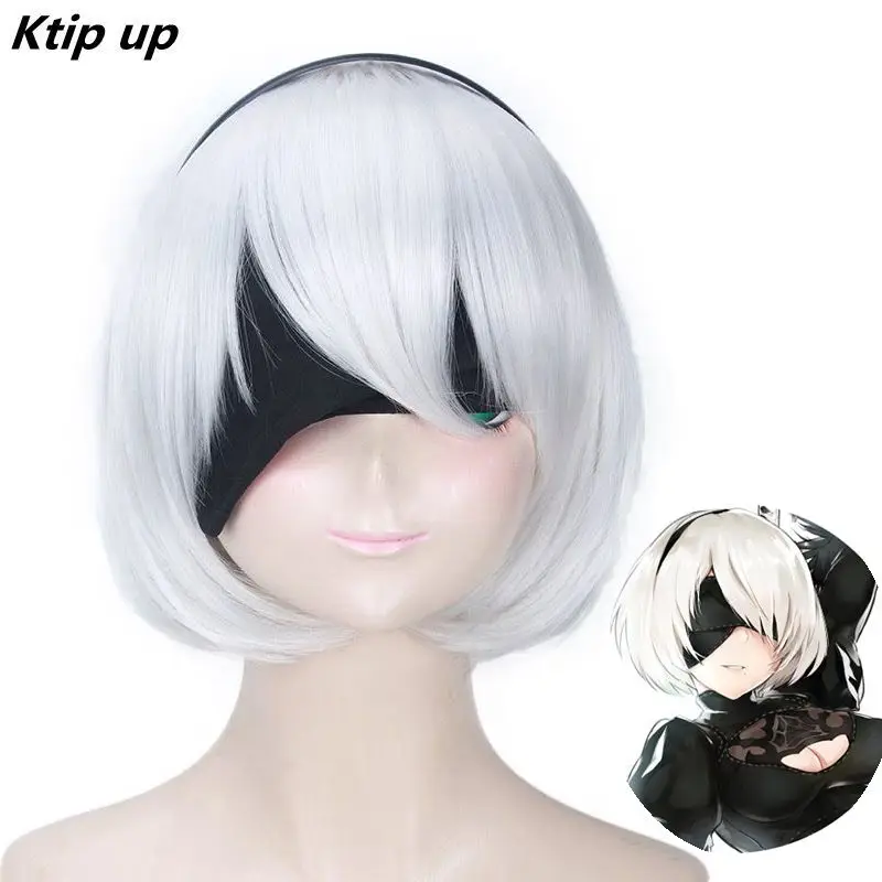 Ktip Up Wig Nier Automatas 2B Cosplay Wigs White Short Men Cosplay Wigs Halloween Heat Resistant Synthetic Hair No.2 Type B
Ktip Up Wig Nier Automatas 2B Cosplay Wigs White Short Men Cosplay Wigs Halloween Heat Resistant Synthetic Hair No.2 Type B