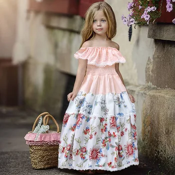 New Baby Girls Sweet dress For Kids Clothes Long dress For Shoulderless Princess Dress Girls Fancy Costume For Kids Party Dress
New Baby Girls Sweet dress For Kids Clothes Long dress For Shoulderless Princess Dress Girls Fancy Costume For Kids Party Dress