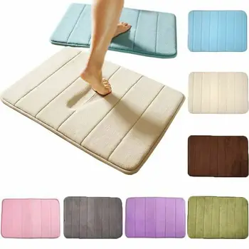 Bath Mats Memory Foam Shower Rug Non-slip Bathroom Carpet Water Absorbent Soft Coral Fleece Mats Kitchen Door Toilet Floor Pads 
Bath Mats Memory Foam Shower Rug Non-slip Bathroom Carpet Water Absorbent Soft Coral Fleece Mats Kitchen Door Toilet Floor Pads