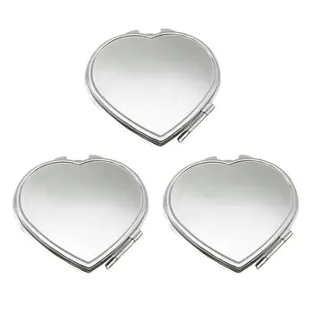 3 Pcs Metal Makeup Mirrors Heart Shape Design Portable Compact Size Foldable for Ourdoor Travel Shopping (Silver)
3 Pcs Metal Makeup Mirrors Heart Shape Design Portable Compact Size Foldable for Ourdoor Travel Shopping (Silver)