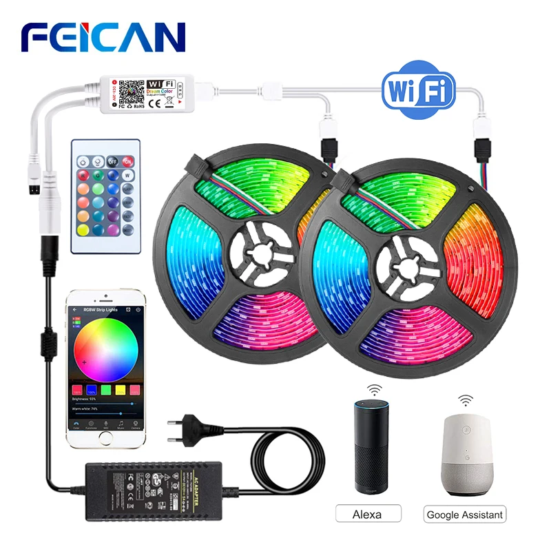 WiFi LED Strip Light RGB Waterproof Smart Control BLE LED RGB Strip Backlight 5M 10M 15M Set Remote 12V Power Supply RGB Tape
WiFi LED Strip Light RGB Waterproof Smart Control BLE LED RGB Strip Backlight 5M 10M 15M Set Remote 12V Power Supply RGB Tape