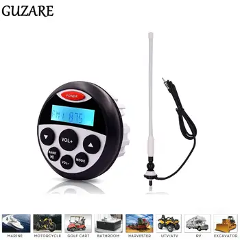 Guzare Watertight Marine Guage Audio Bluetooth Stereo Receiver Car MP3 Player for Yacht ATV UTV + Boat FM AM radio Antenna White
Guzare Watertight Marine Guage Audio Bluetooth Stereo Receiver Car MP3 Player for Yacht ATV UTV + Boat FM AM radio Antenna White