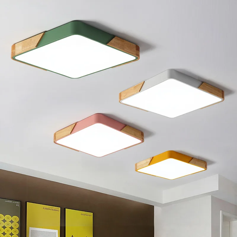 Northern European-Style Solid Wood Living Room Ceiling Lamp Simple Macarons Book Room Lights Square And Wood Color Bedroom Smart
Northern European-Style Solid Wood Living Room Ceiling Lamp Simple Macarons Book Room Lights Square And Wood Color Bedroom Smart