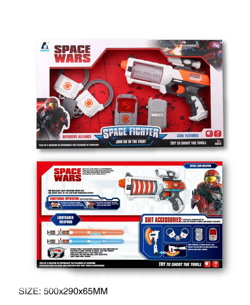 Space Gun Combination Electric Children Toy Gun Gun with Model Battle Gun Weapons Props Stall
Space Gun Combination Electric Children Toy Gun Gun with Model Battle Gun Weapons Props Stall