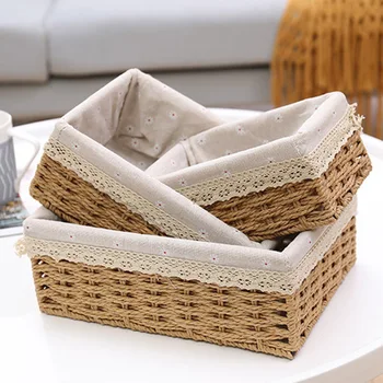 Retro Multifunction Rattan Woven Wicker Baskets Large Size Home Desktop Decorative Bow-knot Braided Candy Sundry Storage Basket
Retro Multifunction Rattan Woven Wicker Baskets Large Size Home Desktop Decorative Bow-knot Braided Candy Sundry Storage Basket