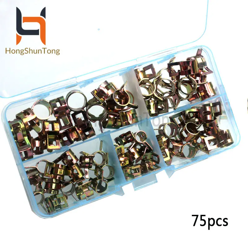 75Pcs/set 6-10mm Vacuum Spring Fuel Oil Water CPU Hose Clip Pipe Tube for Band Clamp Metal Fastener Assortment Kit Hose clamp
75Pcs/set 6-10mm Vacuum Spring Fuel Oil Water CPU Hose Clip Pipe Tube for Band Clamp Metal Fastener Assortment Kit Hose clamp