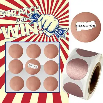 300Pcs Scratch And Win Stickers 25x25mm Round Rose Gold Color Secret Code Cover Home Game Wedding Message Surprise Scratch Label
300Pcs Scratch And Win Stickers 25x25mm Round Rose Gold Color Secret Code Cover Home Game Wedding Message Surprise Scratch Label