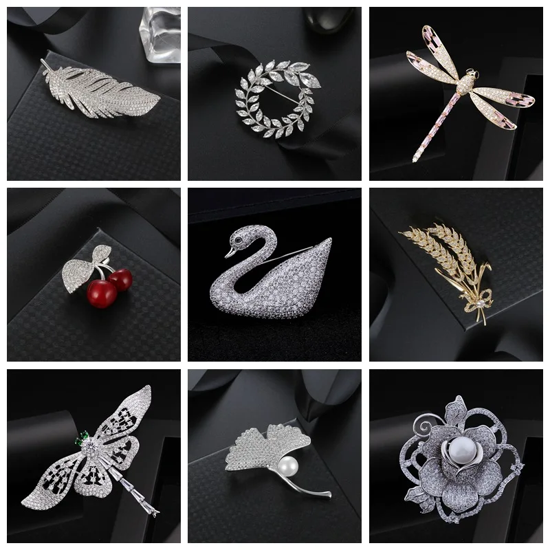 Korean-style Top Grade Brooch Micro Zircon Coat Suit with Clothing New Style Feather Brooch
Korean-style Top Grade Brooch Micro Zircon Coat Suit with Clothing New Style Feather Brooch